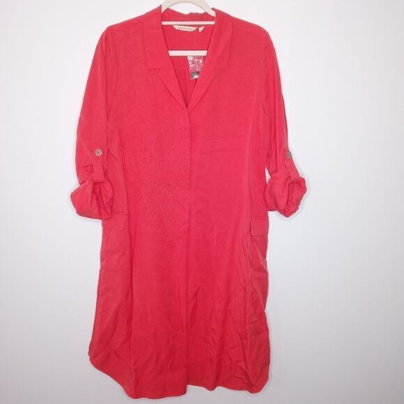 Soft Surroundings red coral dress - Picture 1 of 7